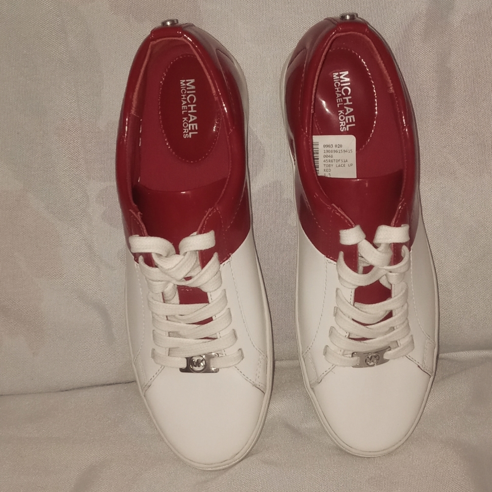 Michael Kors Toby Lace Up Red size 8.5